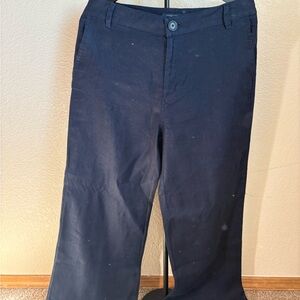 Pendleton Women's Navy Wide Leg Linen Pants